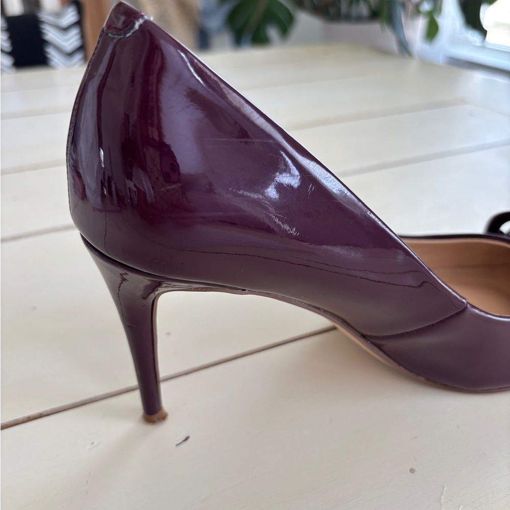 Steve Madden Lalette Chainlink Burgundy Pump Heel Women’s Size 7.5 M - Picture 7 of 15